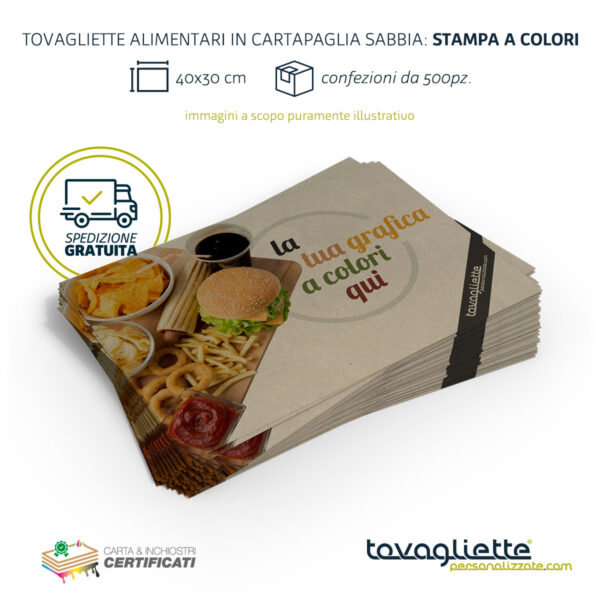 Tovagliette Personalizzate carta riciclata