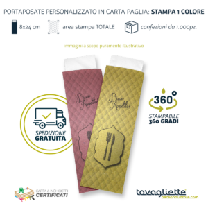 Portaposate eleganti SLIM Carta Paglia - Tovagliettepersonalizzate.com