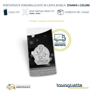 Buste Portaposate Personalizzate 1 Colore Fronte - TovagliettePersonalizzate.com