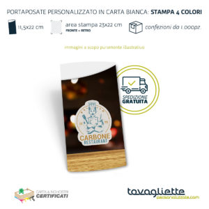 Buste Portaposate Personalizzate a Colori Fronte - TovagliettePersonalizzate.com