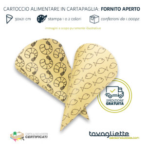 Cartocci e Coni in Carta Paglia Persnoalizzati - TovagliettePersonalizzate.com