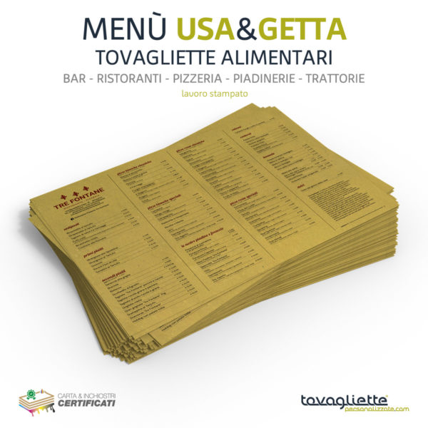 Tovagliette usa e getta | Giallo Canarino | Resistente 180gr | 500
